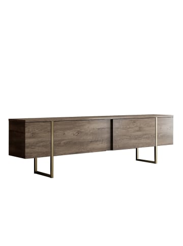 CALICOSY TV Möbel LUXE in Walnuss - (W) 180 x (H) 50 x (L) 30 cm
