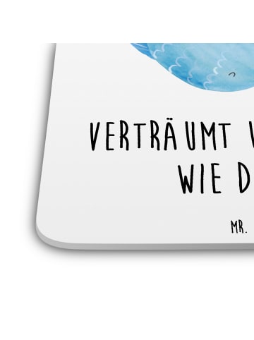 Mr. & Mrs. Panda Bierdeckel Sternzeichen Fische mit Spruch in Weiß