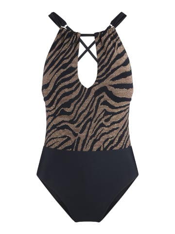 Linga Dore Badeanzug Badeanzug in Schwarz gold