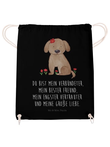 Mr. & Mrs. Panda Sportbeutel Hund Dame mit Spruch in Schwarz