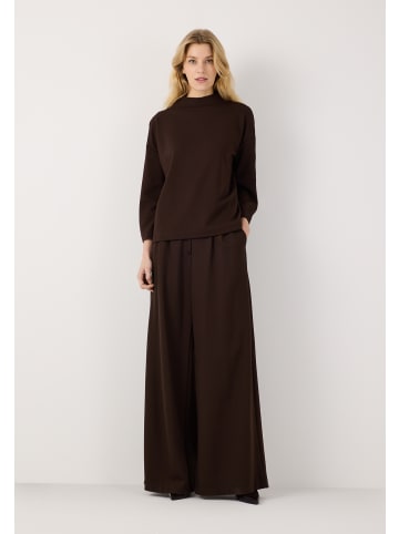 More & More kompaktes, kurzes, 3/4 -Arm Boxy-Sweatshirt in espresso brown