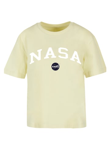 F4NT4STIC Ladies Everyday T-Shirt NASA Collegiate Logo in softyellow