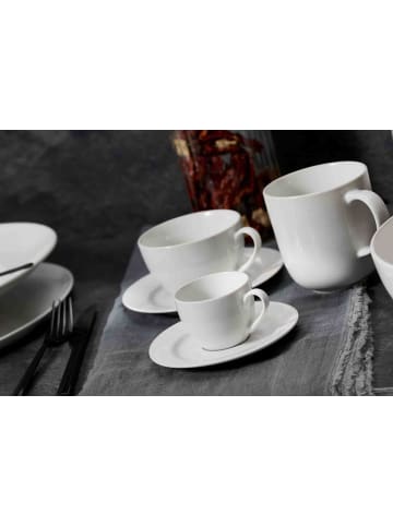 Ritzenhoff & Breker 6er Set Kaffeetassen mit Untertassen Volos 220 ml in weiß
