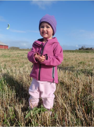 BMS BMS Softshelljacke für Kinder mit Strickoptik in rot