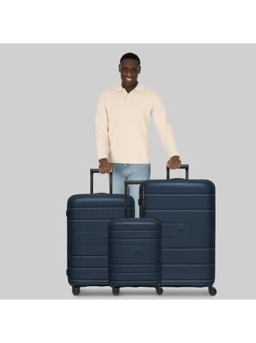 Redolz Essentials 11 4 Rollen Kofferset 3-teilig mit Dehnfalte in midnight blue