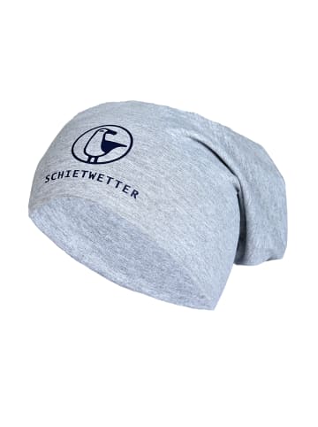 SCHIETWETTER Beanie mit Print Möwe in grey/navy