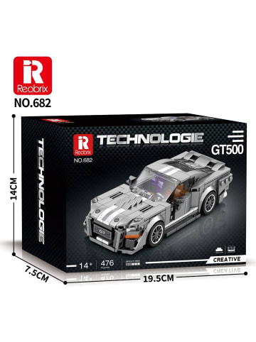 Reobrix 682 Sportwagen 1:24 Klemmbaustein Auto 476 Teile mit Türen