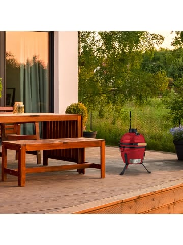 relaxdays Kamado Grill in Rot - Ø 32 cm