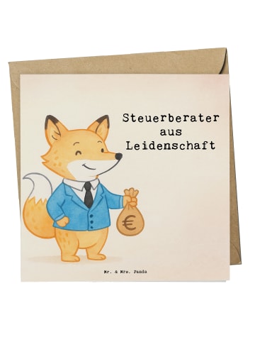 Mr. & Mrs. Panda Einladungskarte Steuerberater Leidenschaft Desi... in Weiß
