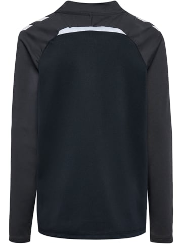 Hummel Halbreißverschluss Jacke Daumenlöcher Hmllead Kinder in BLACK/ASPHALT