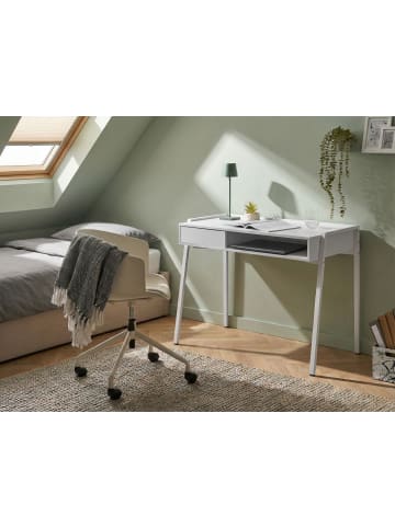 Beliani Schreibtisch KOFOTEN in Weiß - (W) 107 x (H) 76 x (L) 48 cm