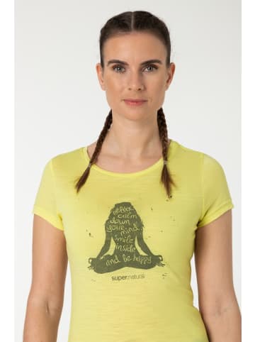 super.natural Merino T-Shirt in gelb