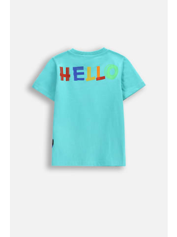 Coccodrillo T-Shirt mit kurzen Ärmeln in türkis