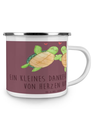 Mr. & Mrs. Panda Emaille Becher Gastgeschenke Dankeschön mit Spruch in Kaffa Coffee
