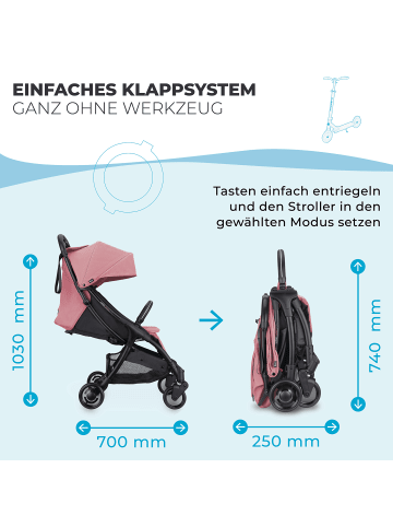 GLOBBER Buggy STROLL LITE rosa