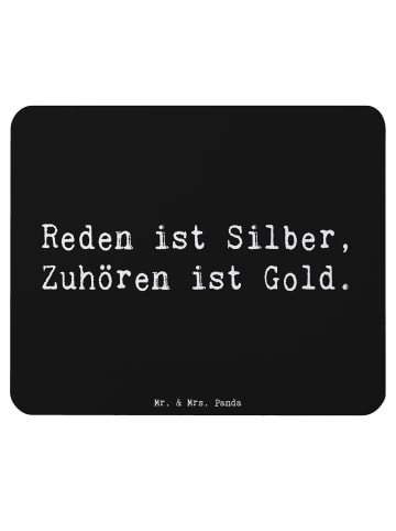Mr. & Mrs. Panda Mousepad Spruch Konflikte friedlich lösen mit S... in Schwarz