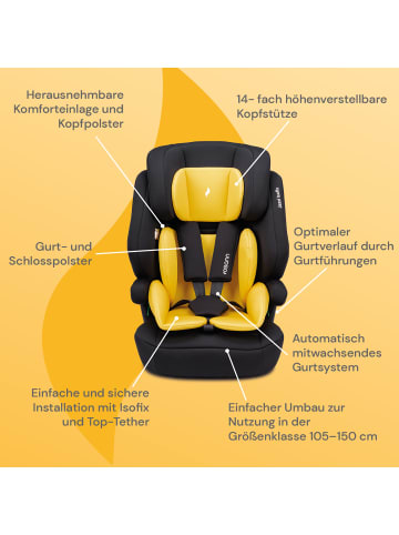 Osann Kindersitz "Jazzi Isofix" Pineapple - von 76-150 cm mit Isofix