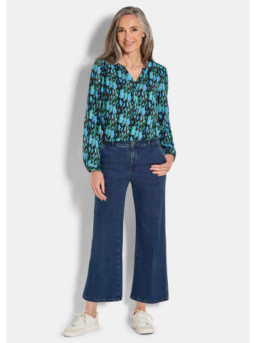 GOLDNER Weite 7/8-Jeans VERA mit Formbund in blau