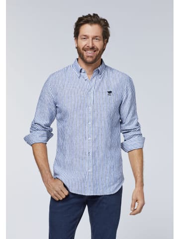 Polo Sylt Hemd mit Label-Stickerei in Blau