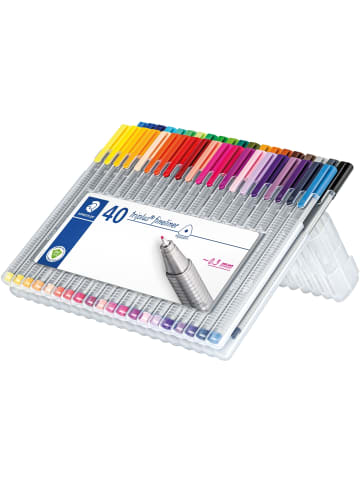 Staedtler Fineliner triplus ca. 0,3 mm farbig sortiert Packung mit 40 Stück