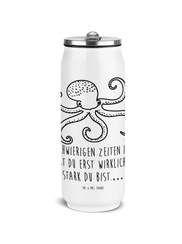 Mr. & Mrs. Panda Getränkedosen Trinkflasche Tintenfisch mit Spruch in Weiß