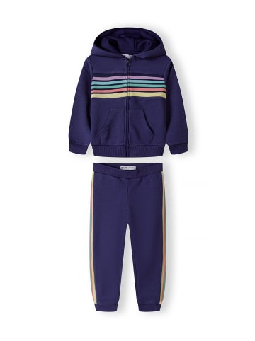 Minoti 2tlg. Set: Sweatjacken 18FLEECE 10 in blau