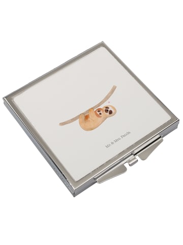 Mr. & Mrs. Panda Schminkspiegel Faultier Kind ohne Spruch in Weiß