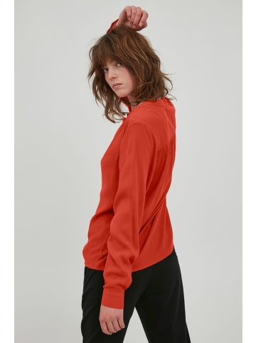 ICHI Langarmbluse IHMAIN LS2 - 20114753  Blusenshirt mit bequemer Passform in Rot