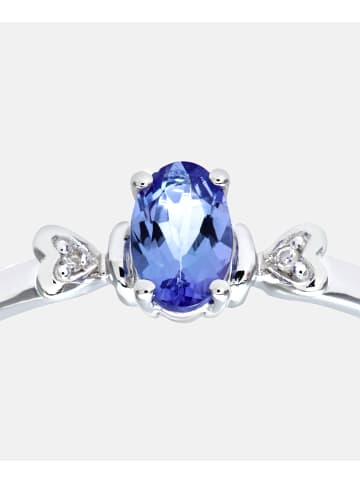 Diamant L'éternel Ring aus 375 Weißgold mit Diamant mit Tansanit Herz-Design