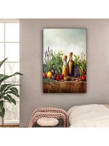 MuchoWow Leinwand Bilder Kräutertisch