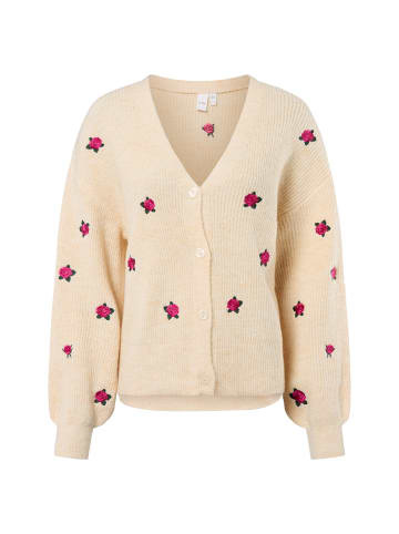 Y.A.S Strickjacke YASFleur in sand fuchsia - 0002