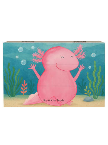 Mr. & Mrs. Panda Aufbewahrungsbox Axolotl Hurra Design ohne Spruch in Weiß