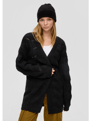 QS Strickjacke langarm in Schwarz