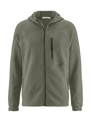 Hessnatur Fleece Jacke in oliv