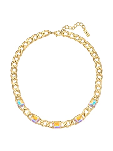 Yokoamii Kette aus Messing mit Glas in gelbgold