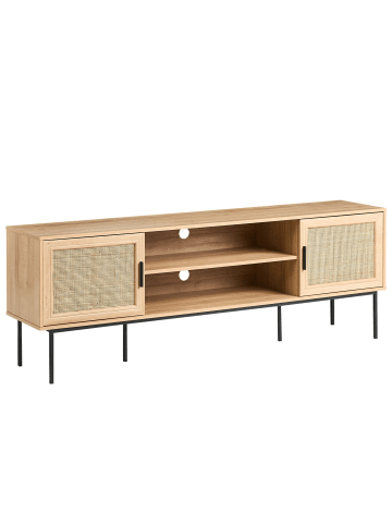 Beliani TV-Möbel PASCO in Braun/Schwarz - (W) 180 x (H) 63 x (L) 40 cm
