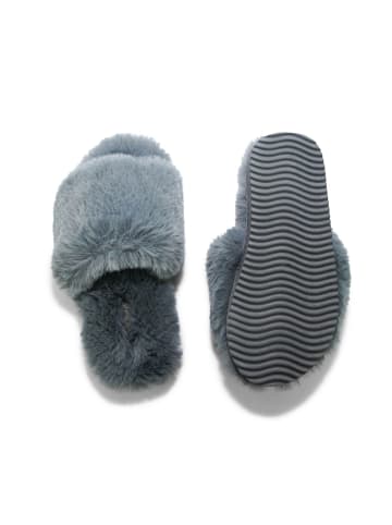 Flip Flop Hausschuh "slide*fur 2" in dunkelgrau