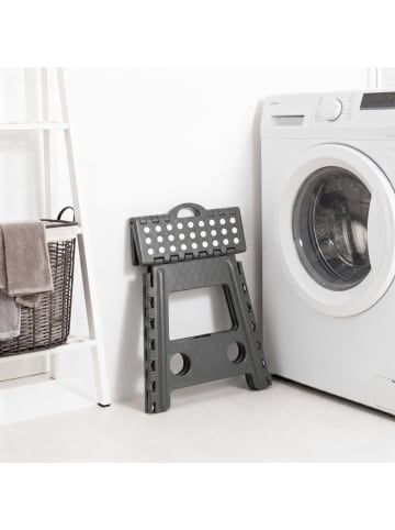 relaxdays 4x Klapphocker in Hellgrau - (B)39 x (H)39 cm x (T)32 cm