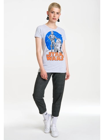 Logoshirt T-Shirt R2-D2 & C-3PO Star Wars in grau meliert