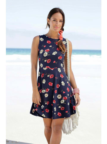 Beach Time Strandkleid in marine-rot-bedruckt