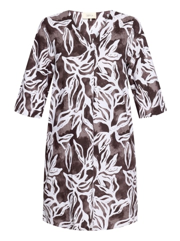 CARTOON Sommerkleid mit Muster in Weiß/Braun