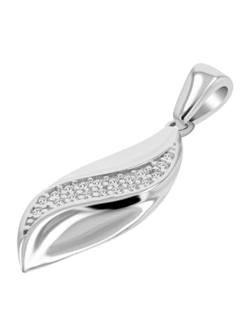 Adeliás Damen Anhänger aus 333 Gold mit Zirkonia in silber