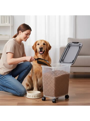 relaxdays Futterbehälter in Transparent - 20 l