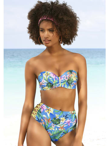 Venice Beach Bikini-Hose in blau-bedruckt