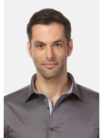 Vincenzo Boretti Hemd tailliert in dunkelgrau