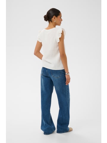 Kaffe Bluse kurzarm KAvafla Regular fit in Chalk