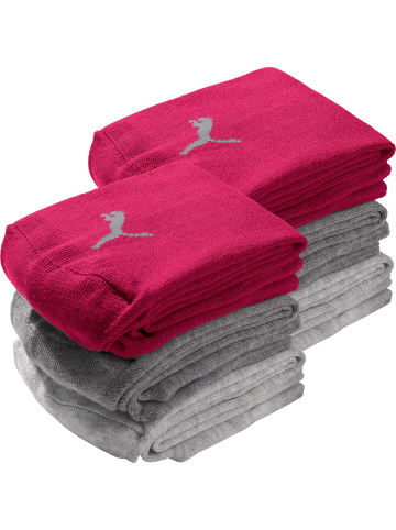 Puma Socks Kurzsocken 6 Paar in grau/pink