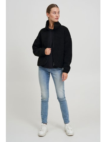 Oxmo Plüschjacke OXTonje in Schwarz
