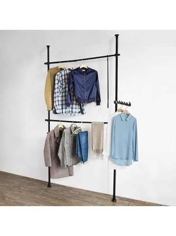 SoBuy Kleiderständer in Schwarz - (B)112 x (H)278 x (T)11cm