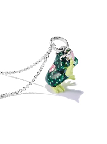 Thomas Sabo Kette Mit Anhänger Frosch Mit Sonnenbrille Original in silberfarben, grün, pink